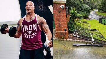 Dwayne Johnson arranca la verja de su casa para no llegar tarde al trabajo