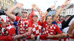  Los seguidores croatas esperan ver a su selecci&oacute;n pasar a la siguiente ronda.