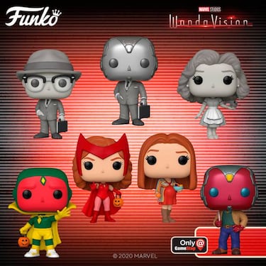 Los nuevos Funko Pop! de WandaVision descubren todos los trajes de Bruja Escarlata y Visión