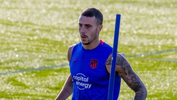 Mario Hermoso, en un entrenamiento. 