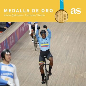 En la final, el colombiano ganó en un emocionante embalaje que lo consolida como una de las grandes figuras de la velocidad, se impuso al venezolano Canelón que fue plata y al argentino Leandro Bottasso, que fue bronce.