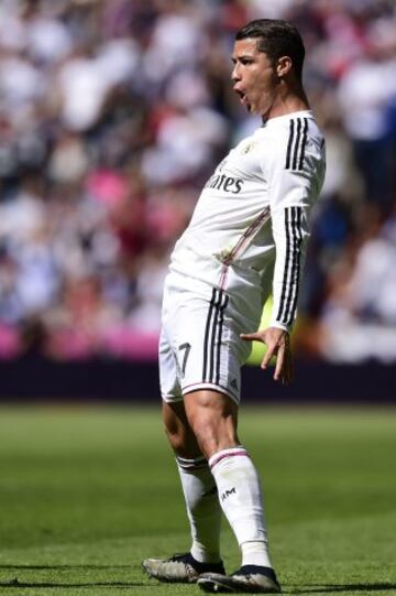 Cristiano Ronaldo celebrando el gol 1-0 para el Real Madrid