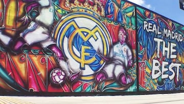 En Miami tenían preparado mural dedicado a James y Real Madrid