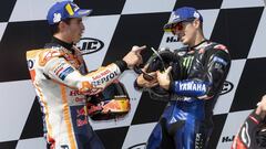 M&aacute;rquez y Maverick tras la Q2 de Alemania.