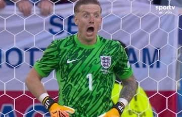 El 'show' de Jordan Pickford en la tanda de penaltis ante Suiza.