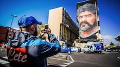Maradona Naples mural unveiled