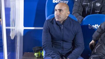 Abelardo en el banquillo del Leganés.