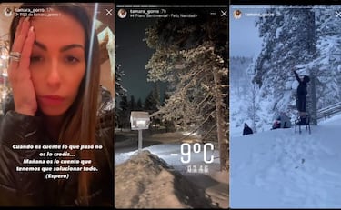 El catico viaje de Tamara Gorro en Laponia: le pierden todas las maletas y su dron se estrella en un rbol