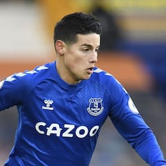 Goles y asistencias de James, garantía de puntos para Everton