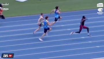 El tiempazo no es oficial por el viento a favor que había (+3,4). Apunten su nombre, Gout Gout.