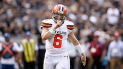 Baker Mayfield en un partido de los Cleveland Browns.