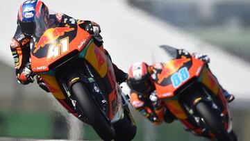 Brad Binder y Jorge Martín en Le Mans.