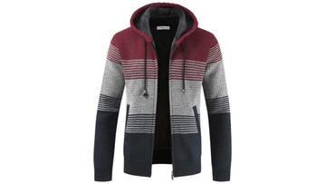 Chaqueta de punto con capucha para hombre