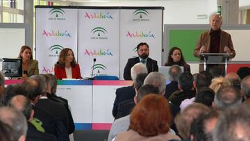 Javier Imbroda, durante su intervenci&oacute;n. 