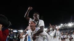 10/08/22 PARTIDO FINAL SUPERCOPA EUROPA 2022 
REAL MADRID - EINTRACHT DE FRANKFURT 
ALEGRIA CELEBRACION CAMPEONES
VINICIUS FEDE VALVERDE 