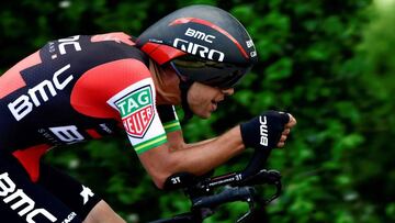 Richie Porte durante la contrarreloj del Criterium du Dauphin&eacute;.