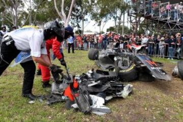 El espectacular accidente de Fernando Alonso en Australia