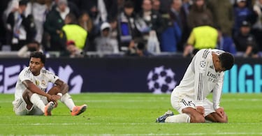 Rodrygo y Jude Bellinghan tras finalizar el partido.