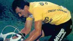 Piasecki: un maillot amarillo del Este ante el Muro de Berlín