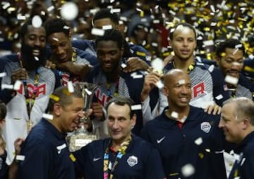 Estados Unidos celebra el título del mundial de basket. Mike Krzyzewski.