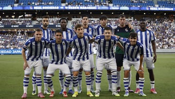 Once de la Real Sociedad contra el V-Varen Nagasaki, en el segundo amistoso de pretemporada.