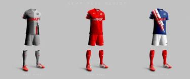 As¨ª ser¨ªan las camisetas de f¨²tbol de los equipos de F1