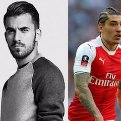 Adán y Bellerín se mofan de Ceballos al verle de modelo