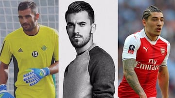 Imágenes de los futbolistas Antonio Adán, Dani Ceballos y Héctor Bellerín.