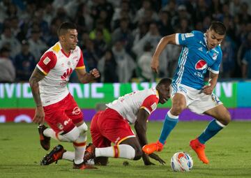 Partido de ida de la Final Liga Águila 2017-II en el estadio El Campín. Millonarios ganó 1-0 a Santa Fe.