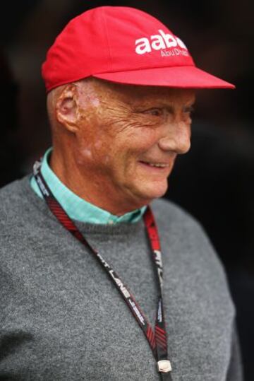 El mítico Niki Lauda no quiso perderse la cita italiana.