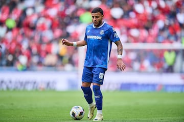 Alexis Vega of Toluca during the 10th round match between Toluca and Atlas as part of the Liga BBVA MX, Torneo Apertura 2024 at Nemesio Diez Stadium on September 28, 2024 in Toluca, Estado de Mexico, Mexico.