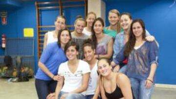 El equipo, en el gimnasio.