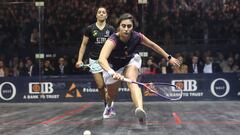 Nour El Sherbini en la final del Mundial de squash frente a su compatriota Raneem El Welily.