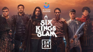 Cartel con el que DAZN ha anunciado que ser¨¢ el partner global para la retransmisi¨®n del Six Kings Slam.
