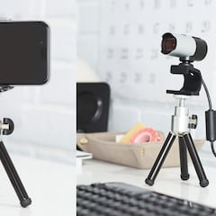 Con altura ajustable y rotación de 360 grados: este es el mini trípode Amazon Basics