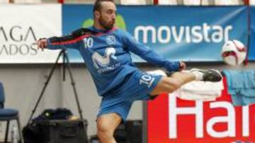 Ricardinho, durante un entrenamiento con el Inter Movistar.