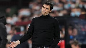 Iraola, durante el partido contra el Athletic.