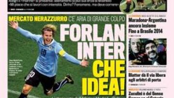 Forlán podría interesar al Inter de Benítez