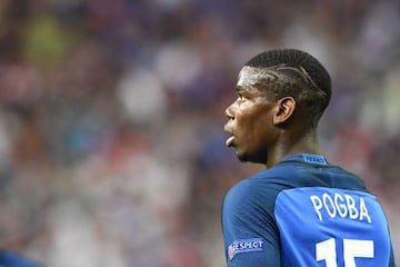 France's midfielder Paul Pogba is pictured during the Euro 2016 group A football match between France and Romania at Stade de France