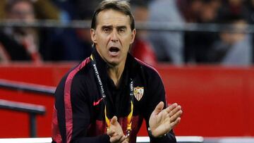 Lopetegui, en un partido del Sevilla.