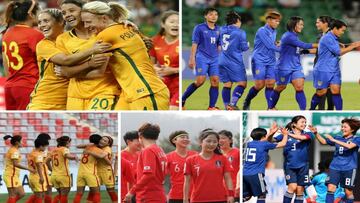 Las cinco selecciones clasificadas para el Mundial de Francia femenino.