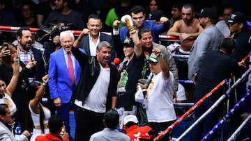 Alan David Picasso during fight of WBC Silver World Championship fight against Azat Hovhannisyan, at Mexico City Arena, on August 24, 2024, in Mexico