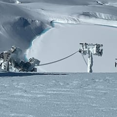 La lluvia engelante destroza un remonte en Sierra Nevada: “No se veía algo así desde 1989”