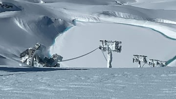 La estación granadina sufre graves daños tras 72 horas de temporal de lluvia y hielo, con varias torres afectadas y peligro extremo fuera de pista.