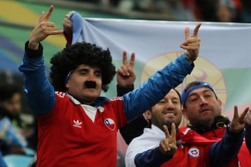 Belleza y color en la previa de las semifinales de Chile-Perú