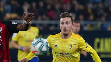 Sergio González durante un partido contra el Mirandés.