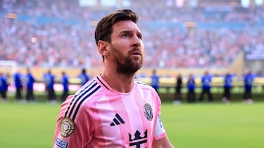 Messi, en el partido contra Al Ahly.