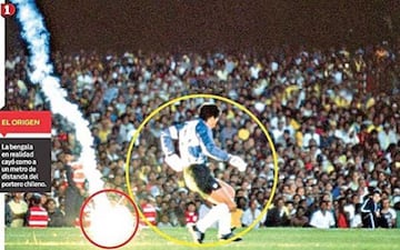 El 3 de septiembre de 1989 la selección chilena se retiró del estadio Maracaná, en el partido ante Brasil. Roberto Rojas se autoinfirió una herida aprovechando la caída de una bengala. El arquero fue suspendido de por vida. Chile fue castigado y no pudo participar en la Copa del Mundo Estados Unidos 1994.