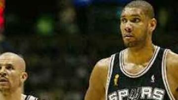 <b>¿JUNTOS EL PRÓXIMO AÑO?.</b> El jugador de los San Antonio Spurs, Tim Duncan y el jugador de los New Jersey Nets, Jason Kidd, podrían jugar juntos la próxima temporada.