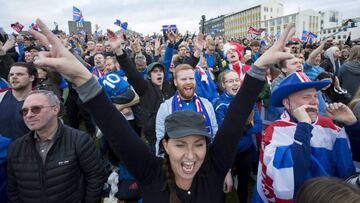 Fans de Islandia en Reykjavik 